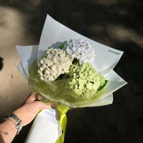 Букет з трьох гортензій BOU-05 фото